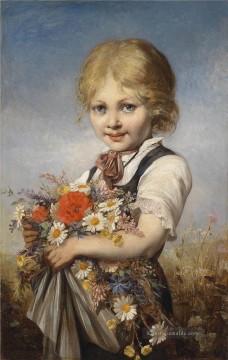 Kinder Werke - Mädchen Carl Schweninger Jr. Impressionismus